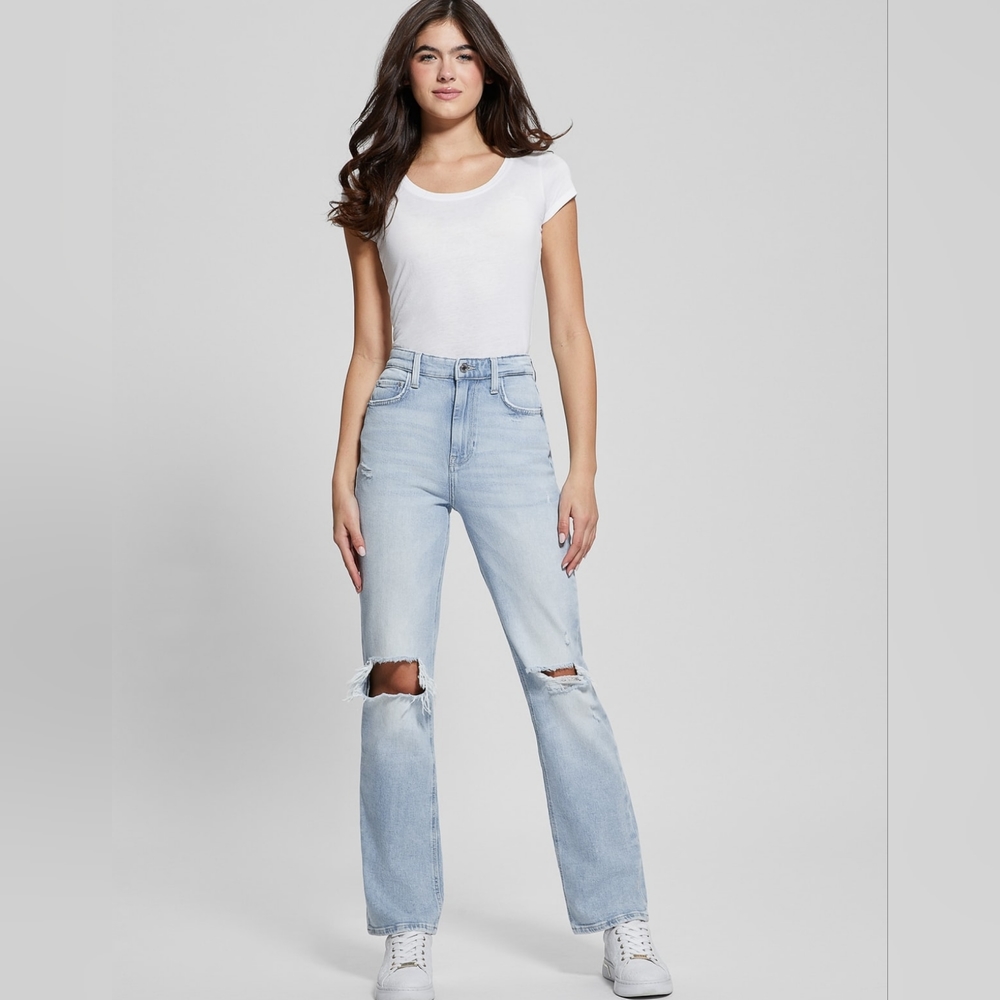 ❤️Guess Light Blue Ripped Skinny Jeans